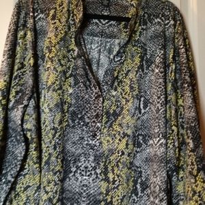 Stylish Faux Snake Blouse